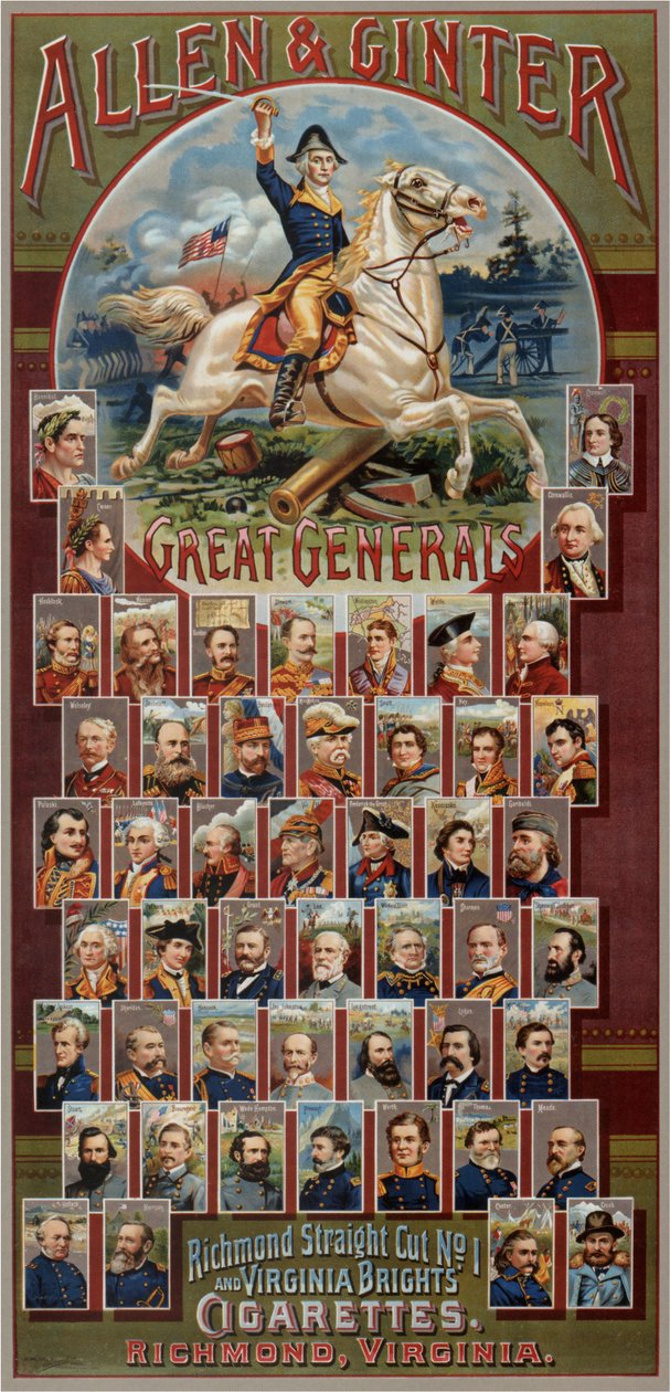 La serie de Grandes Generales para Allen & Ginter Cigarettes Brands de George S. Harris