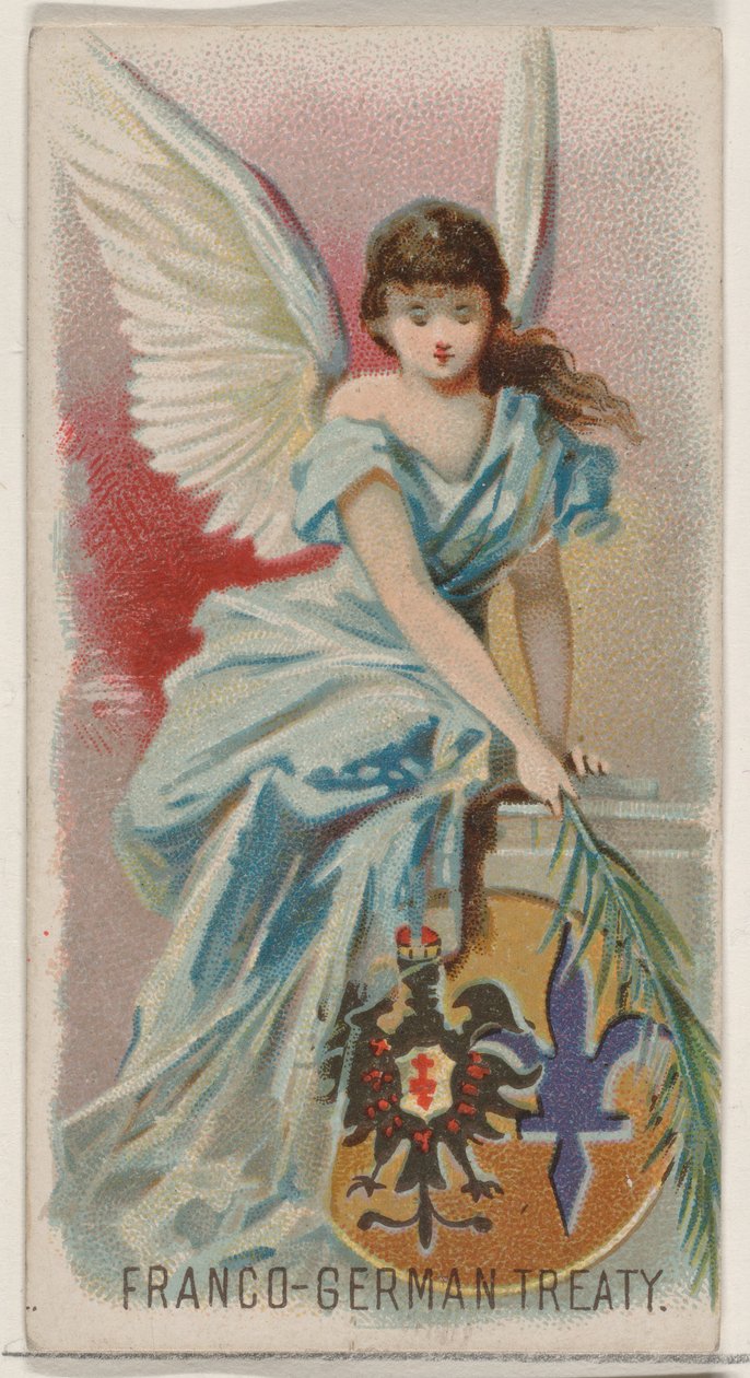 Tratado franco-alemán, de la serie Holidays N80 para cigarrillos marca Duke de George S. Harris and Sons