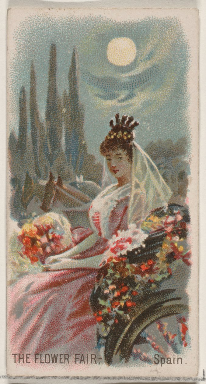 La Feria de las Flores, España, de la serie Holidays N80 para cigarrillos marca Duke de George S. Harris and Sons