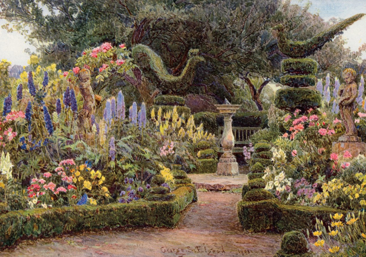 The Dial en Raunscliffe, Leicestershire (litografía en color) de George Samuel Elgood