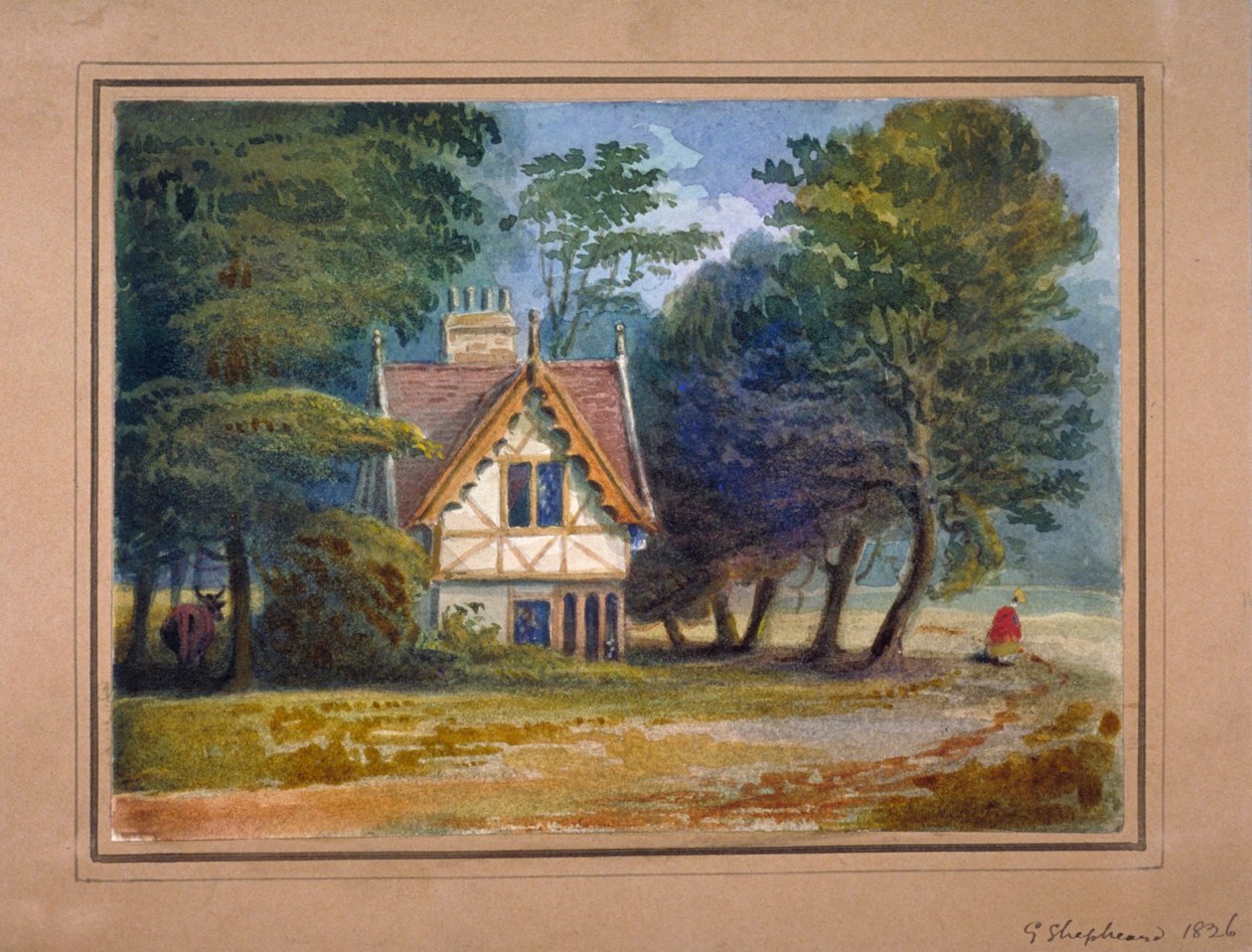 Vista del pabellón en Hyde Park, Londres, 1826 de George Shepheard