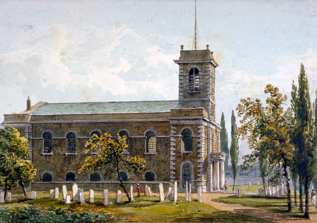 Iglesia de San Mateo, Bethnal Green, Londres, 1817 de George Shepherd
