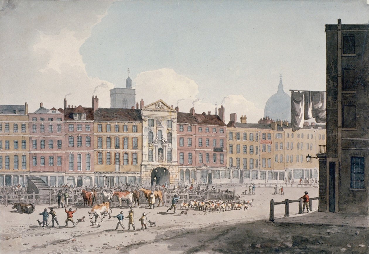 Mercado de Smithfield, Ciudad de Londres de George Shepherd