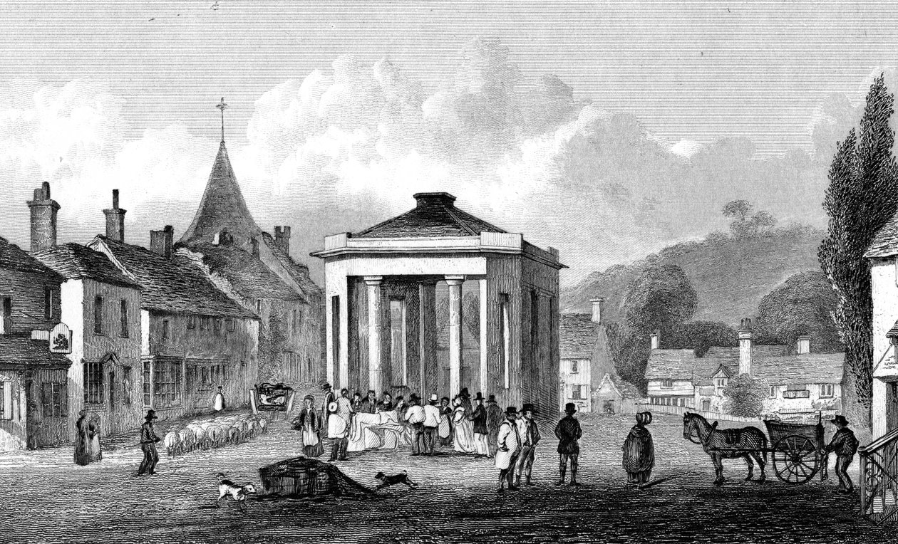 Westerham, Kent, grabado por H. Adlard, 1832 de George Shepherd