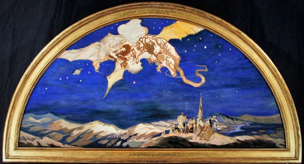 El dragón pasando sobre los viajeros de George Sheringham