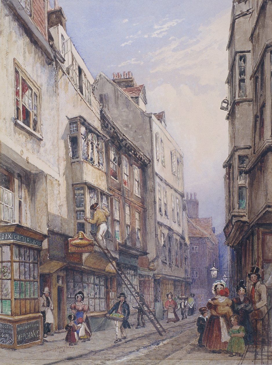 Bell Yard cerca de Chancery Lane, Londres, 1835 de George Sidney Shepherd