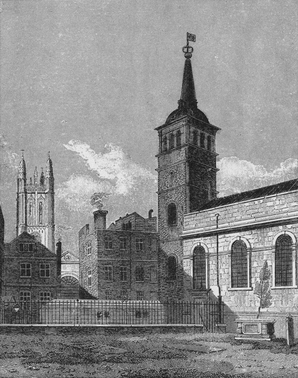 Iglesia de San Pedro, Cornhill, Ciudad de Londres, 1811 1911 de George Sidney Shepherd