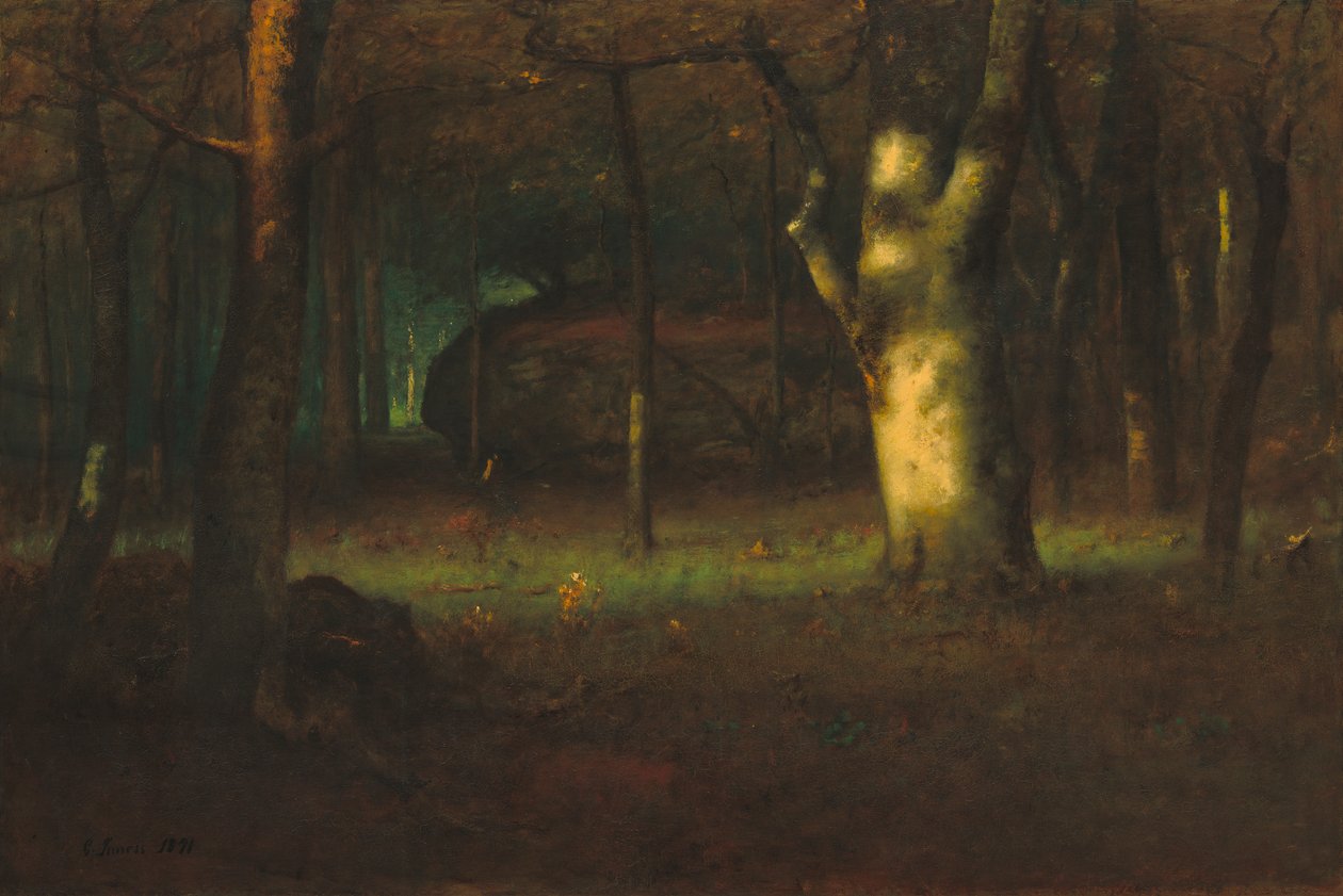 Atardecer en el bosque, 1891 de George Snr. Inness