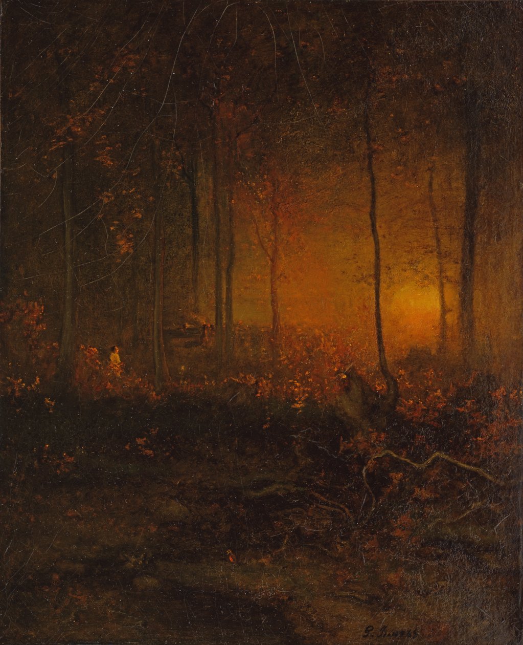 Observando el brillo del sol, 1887 de George Snr. Inness