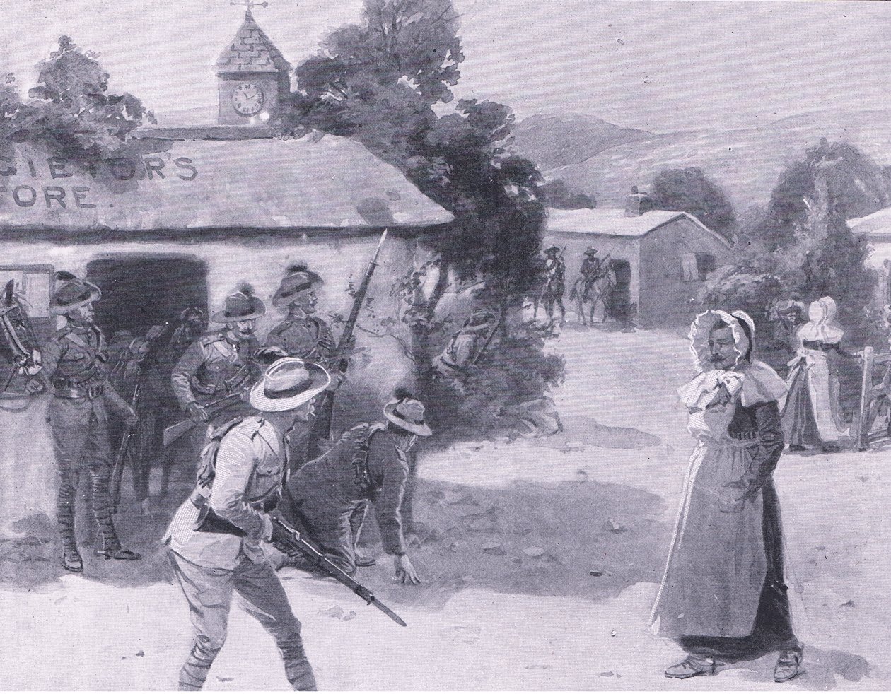 Los señuelos de Bethune, de Después de Pretoria: La Guerra de Guerrillas publicado por Harmsworth Bros Limited, 1901 de George Soper