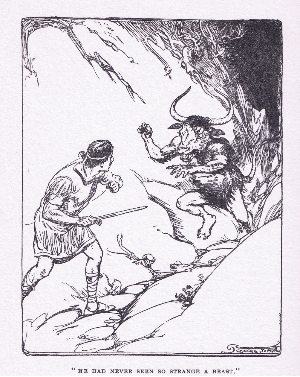 Nunca había visto una bestia tan extraña, de Los Héroes publicado por George Allen y Unwin 1929 de George Soper