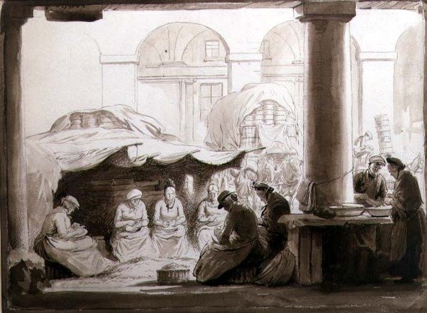 Desgranando Guisantes, Covent Garden de George Soper