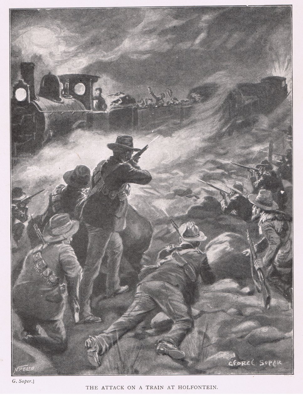El ataque a un tren en Holfontein de George Soper