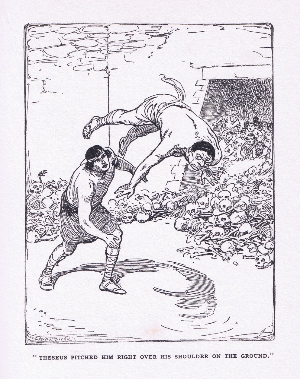El mar lo lanzó sobre su hombro al suelo, de Los Héroes publicado por George Allen y Unwin 1929 de George Soper