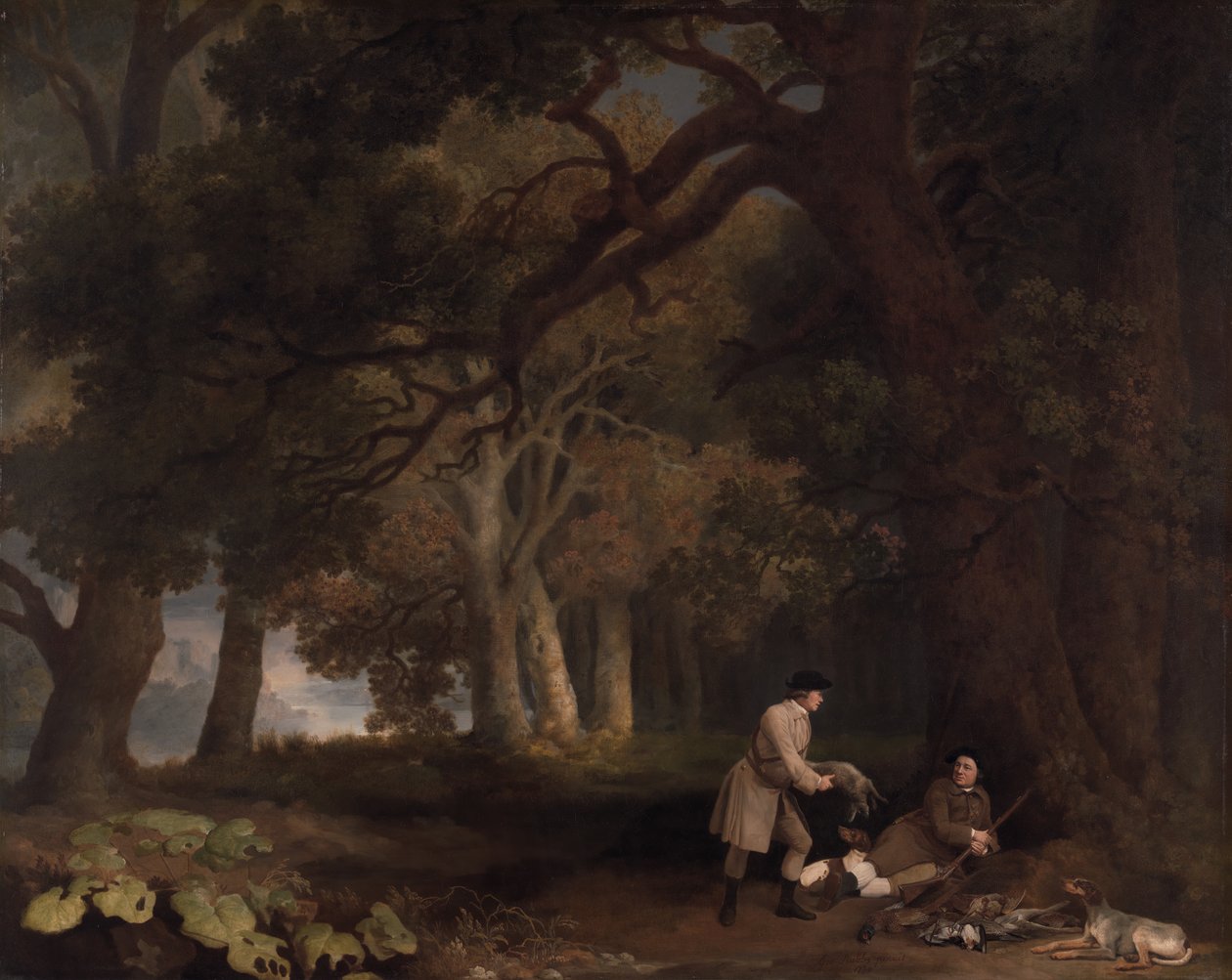 Un descanso después de la caza de George Stubbs