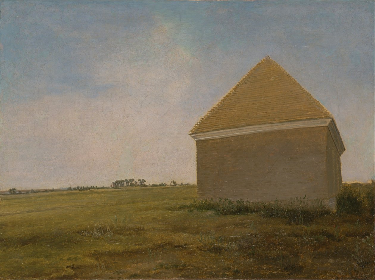 Newmarket Heath, con una casa de frotamiento de George Stubbs
