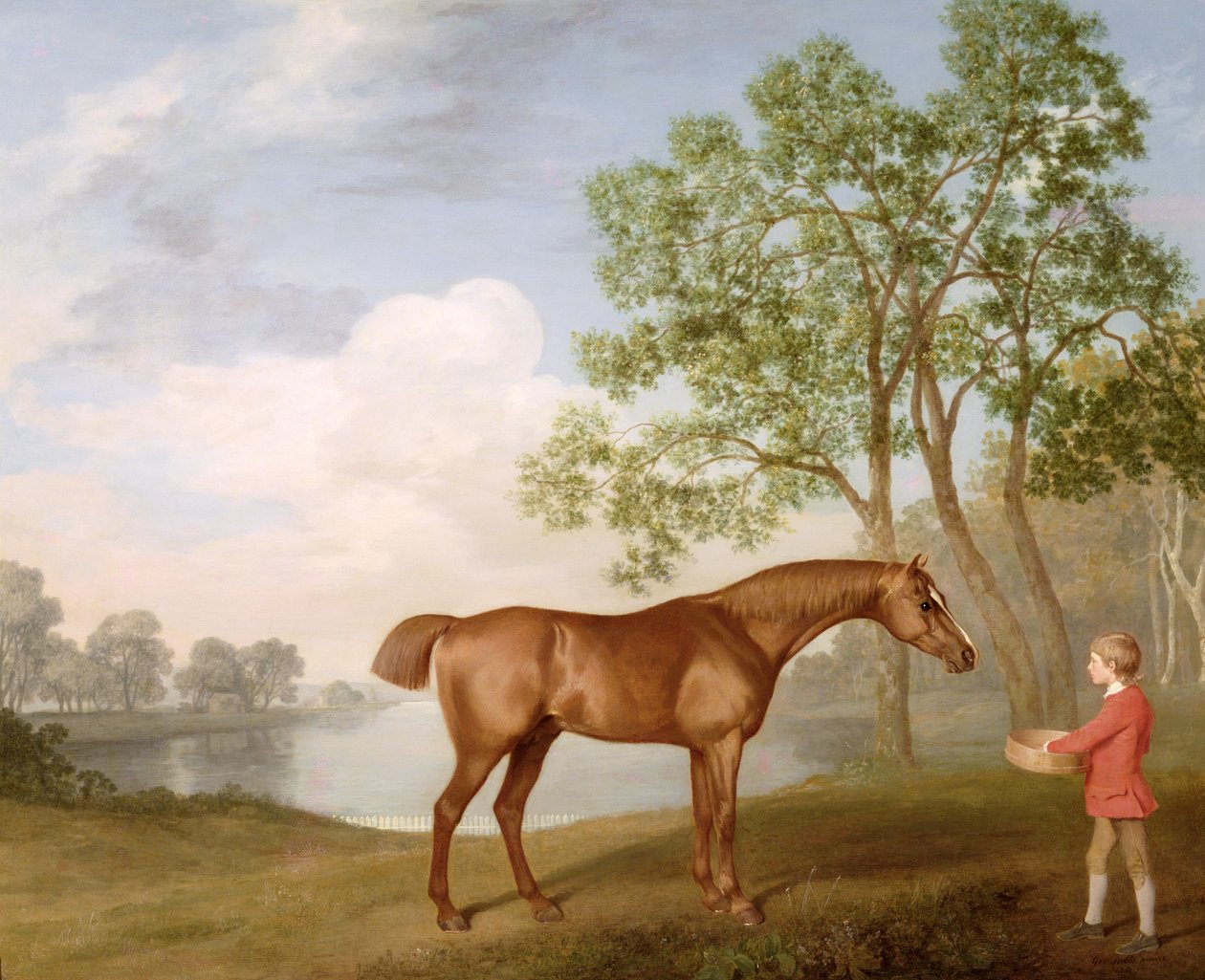 Calabaza con un mozo de cuadra de George Stubbs