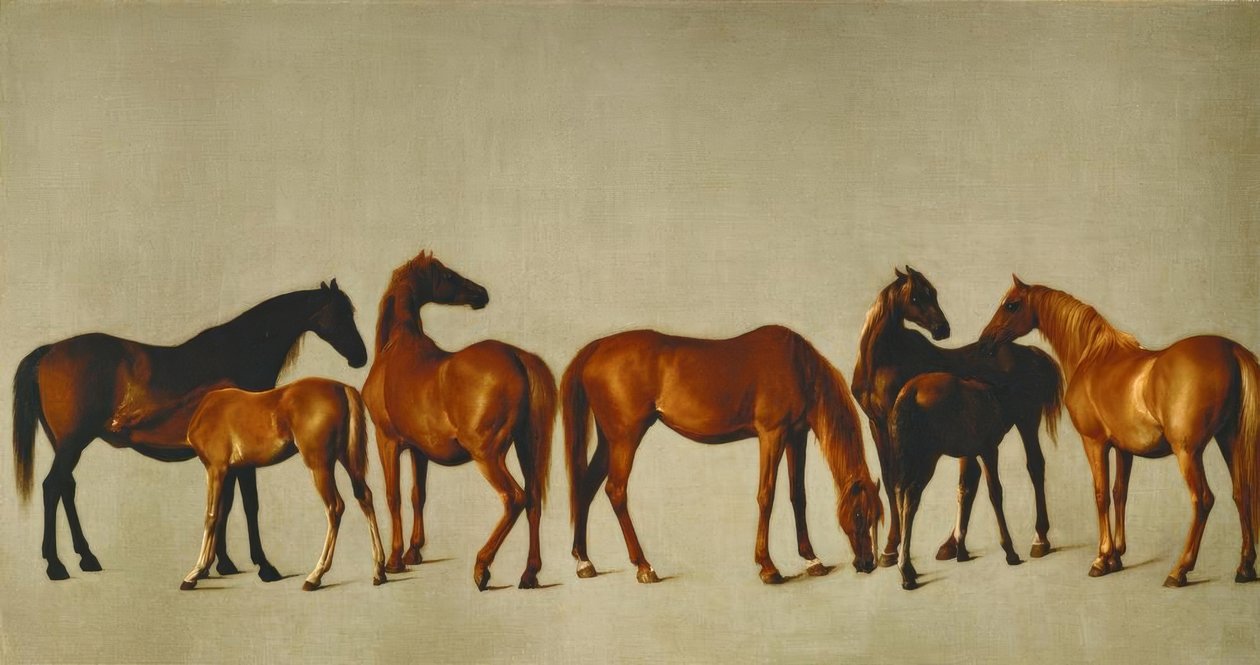Yeguas con potros de George Stubbs