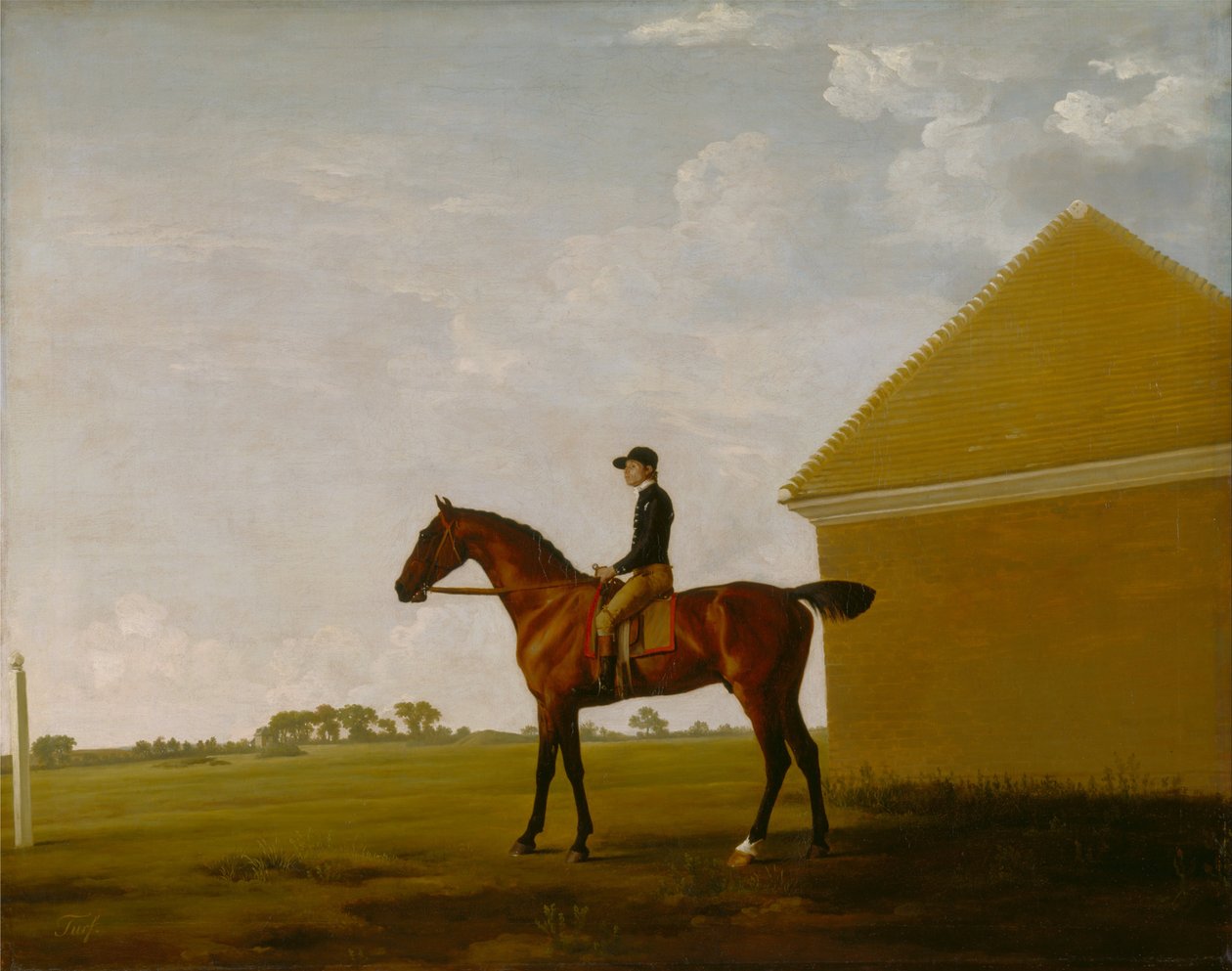 Turf, con Jockey arriba, en Newmarket de George Stubbs