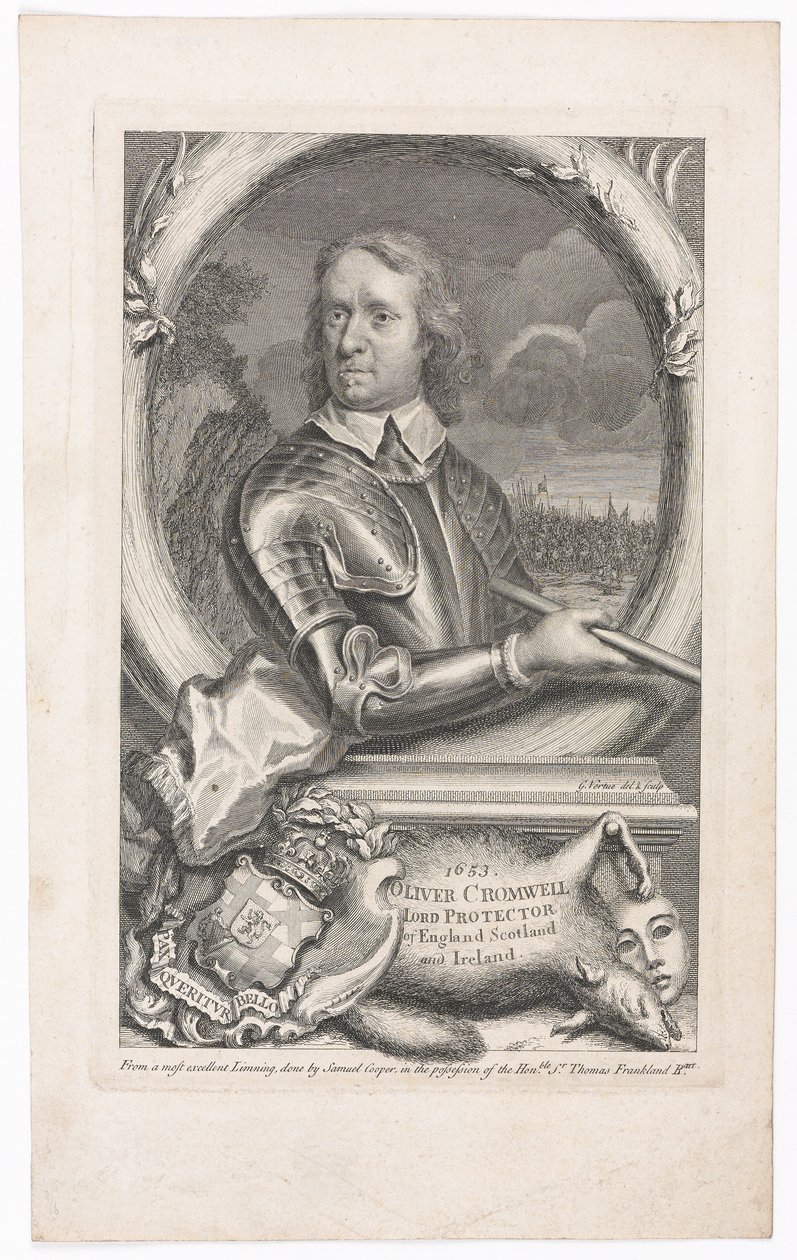 Oliver Cromwell Lord Protector de Inglaterra, Escocia e Irlanda, 1653 de George Vertue