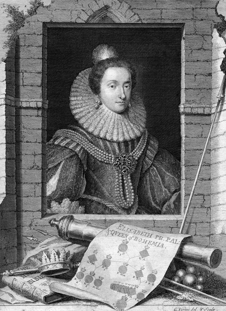 Isabel de Bohemia, c1700-1750 de George Vertue