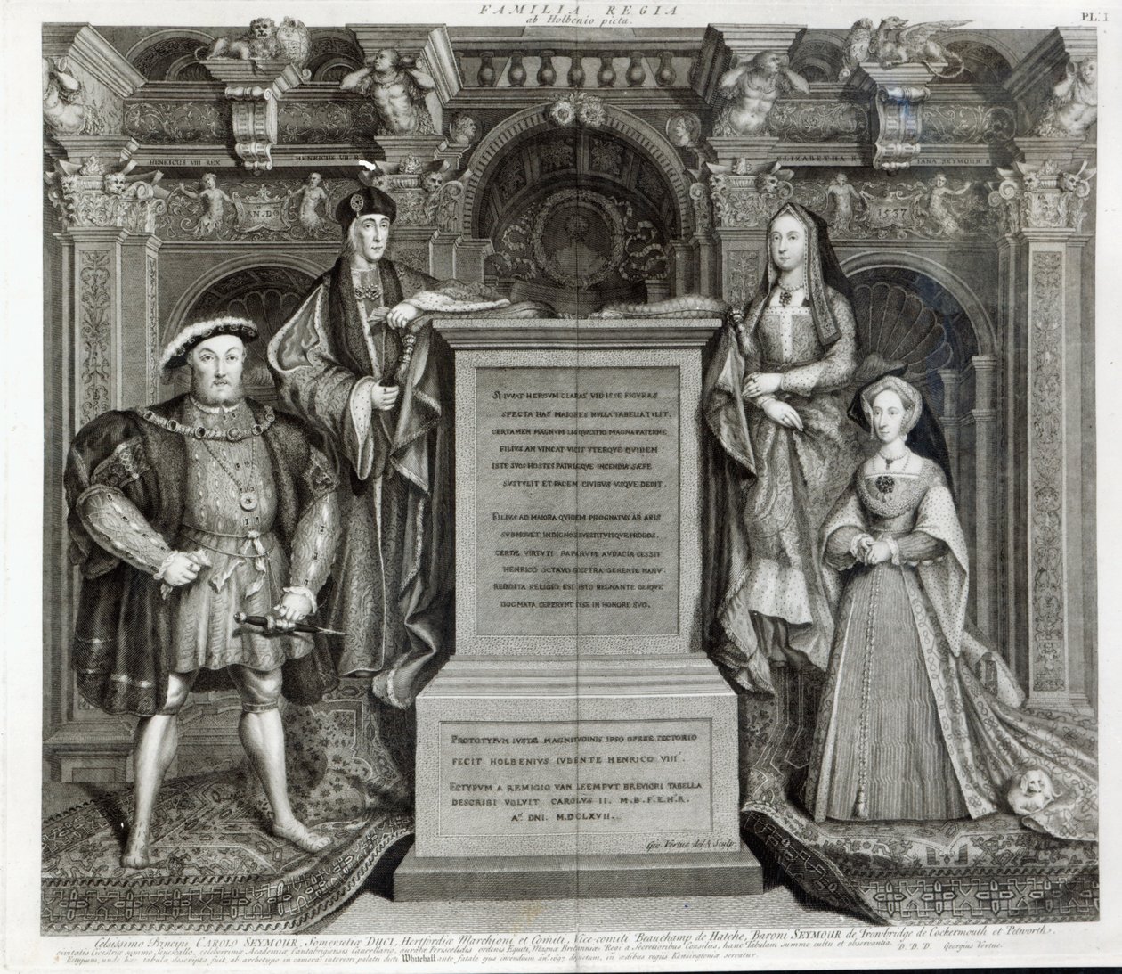 Familia Regia, o La Familia de Enrique VIII, 1742 de George Vertue
