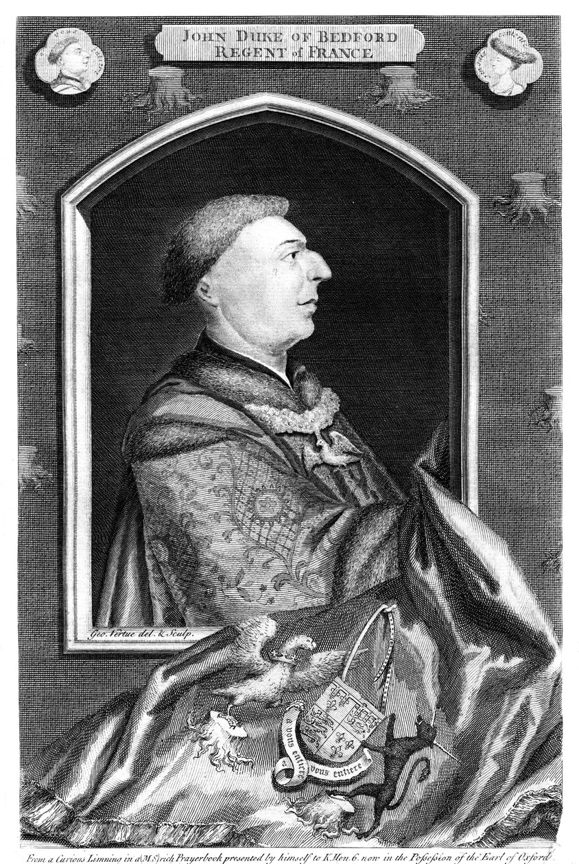 Juan de Lancaster, 1er Duque de Bedford, siglo XVIII de George Vertue