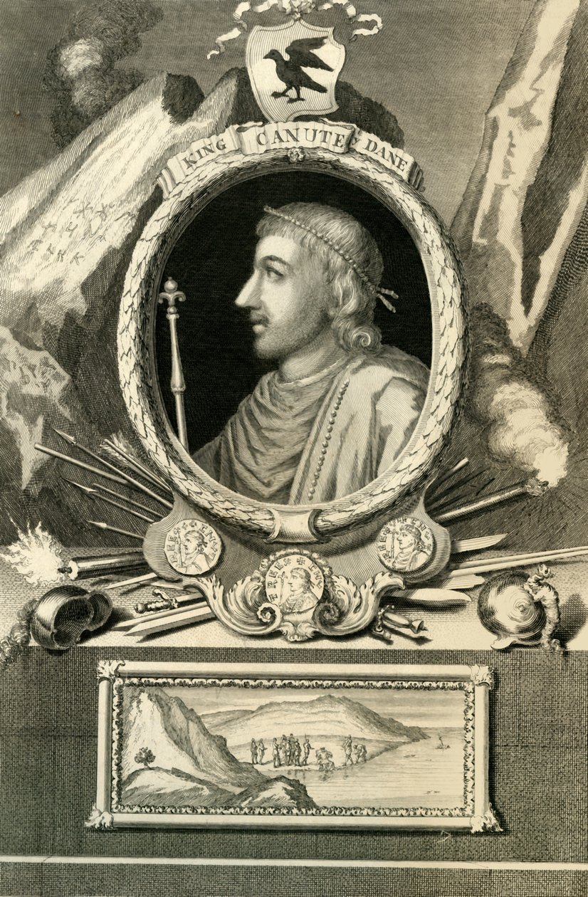 Rey Canuto el Danés, 1732 de George Vertue