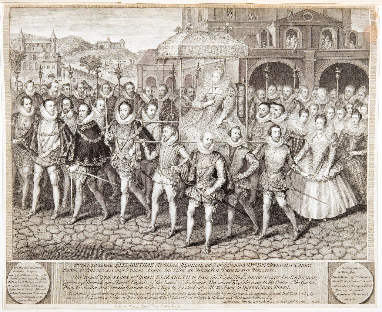 Procesión Real de la Reina Isabel I, c. 1580-1744 de George Vertue