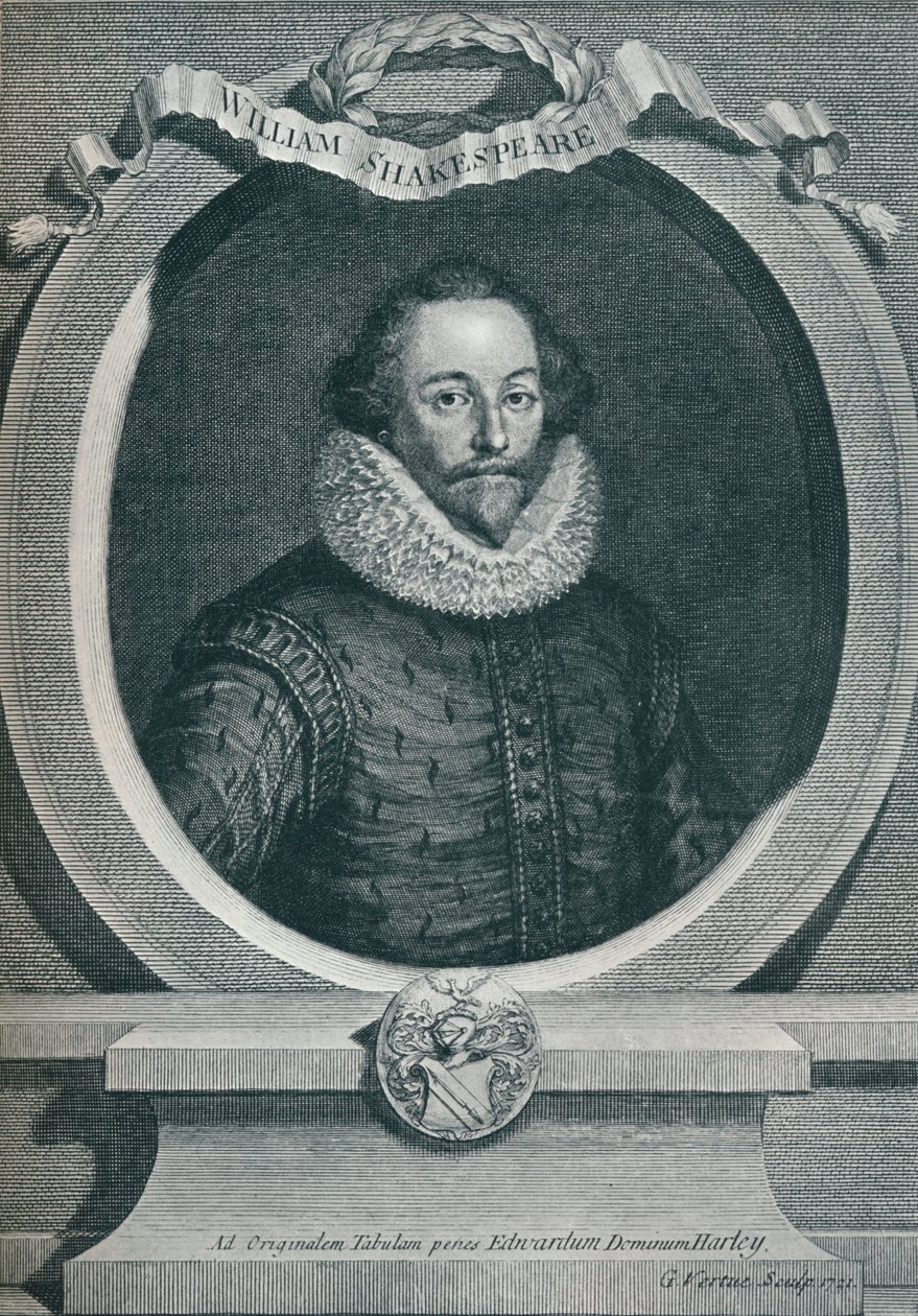 William Shakespeare 1564-1616, poeta y dramaturgo inglés, 1721, 1913 de George Vertue