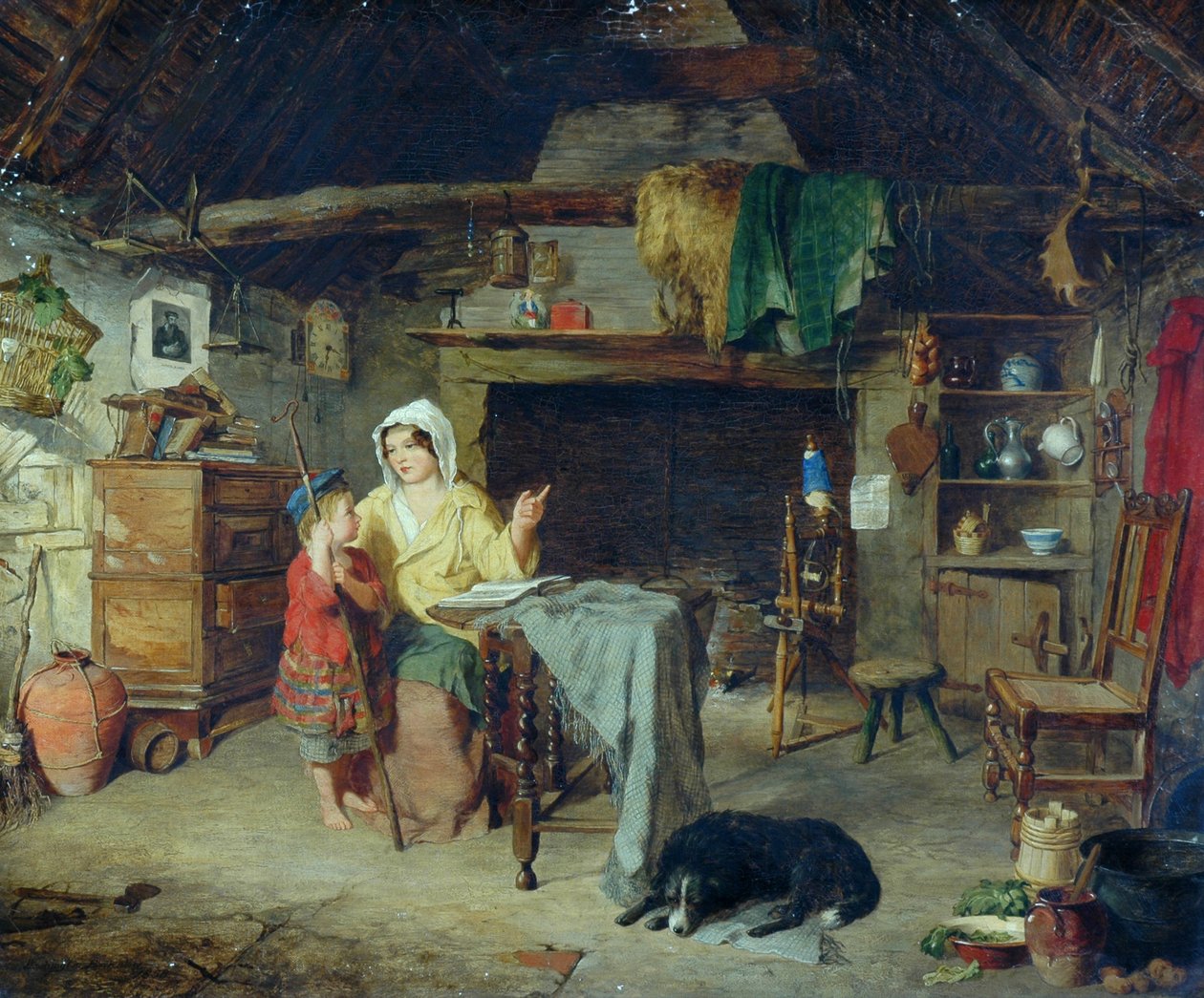 El Pastor de Ettrick Recibiendo sus Primeras Impresiones de su Madre, 1858 de George Washington Brownlow
