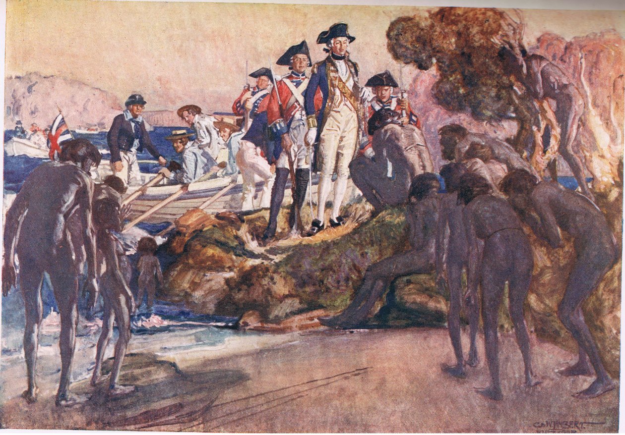 Gobernador Phillip en Sydney Cove de George Washington Lambert