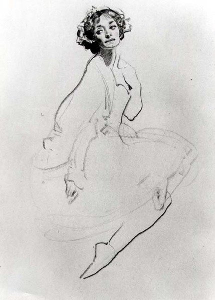 Estudio de una Bailarina, c. 1911 de George Washington Lambert