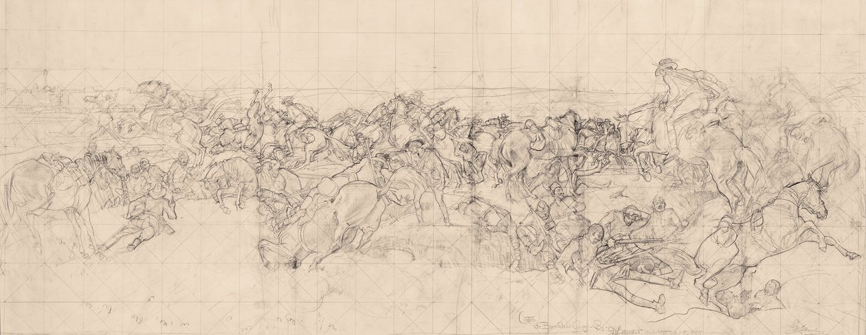 La carga de la 4ta Brigada de Caballería Ligera en Beersheba de George Washington Lambert