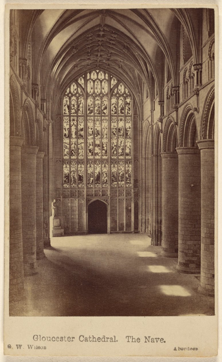 Catedral de Gloucester. La nave. de George Washington Wilson