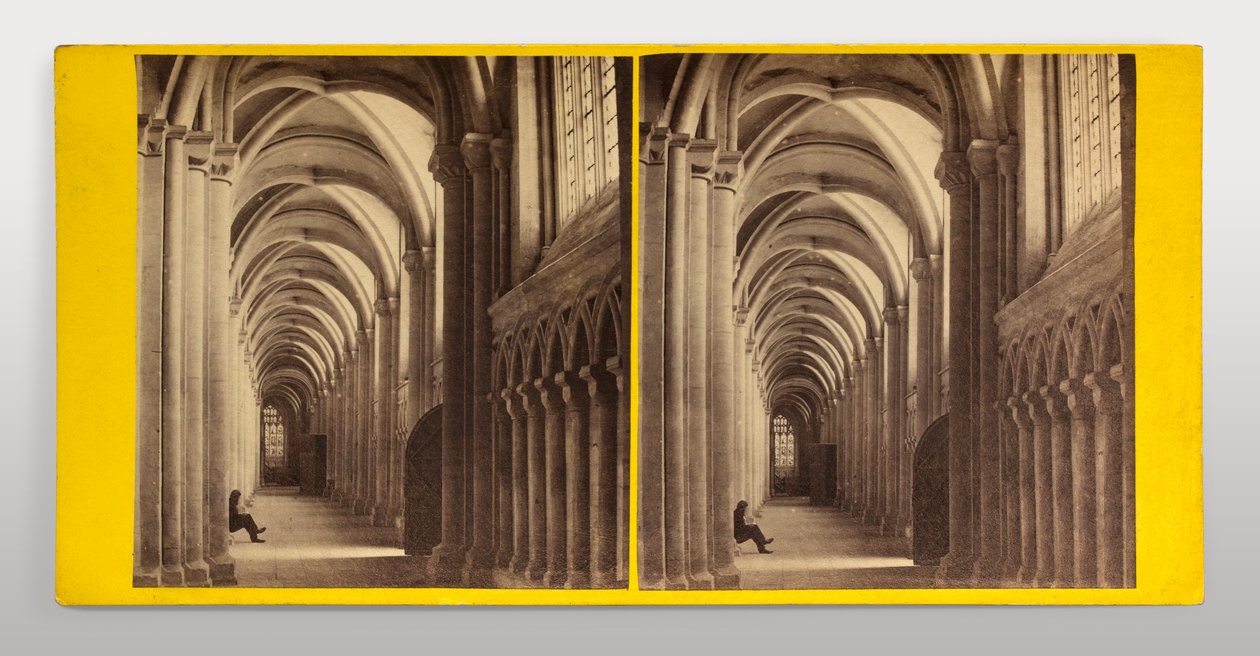 Catedral de Peterborough - nave lateral sur de la nave principal de George Washington Wilson
