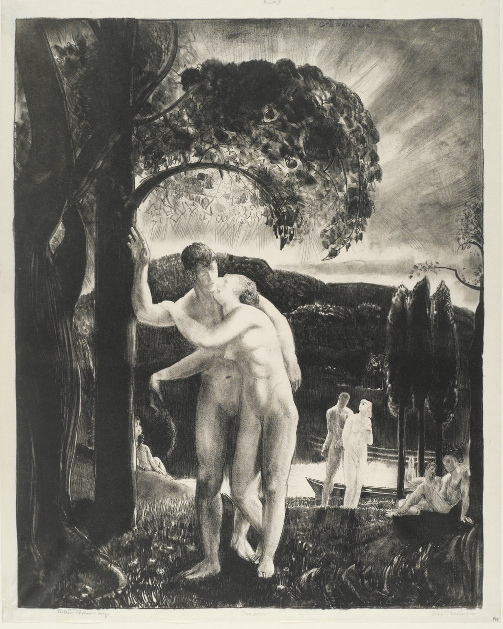 Amor, serie Hombres como Dioses, 1923 de George Wesley Bellows