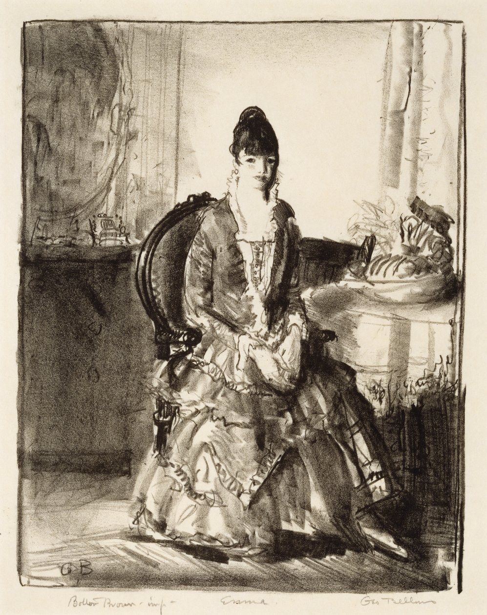 Arreglo, Emma en una habitación de George Wesley Bellows