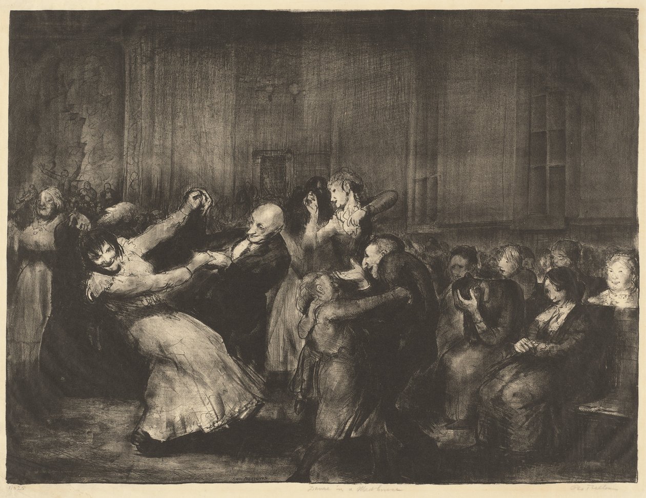 Baile en un manicomio, 1917 de George Wesley Bellows