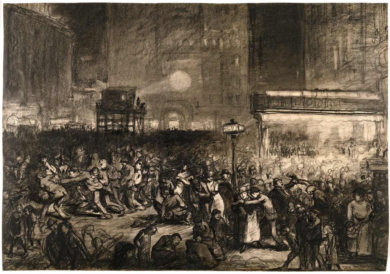Noche electoral en Times Square de George Wesley Bellows