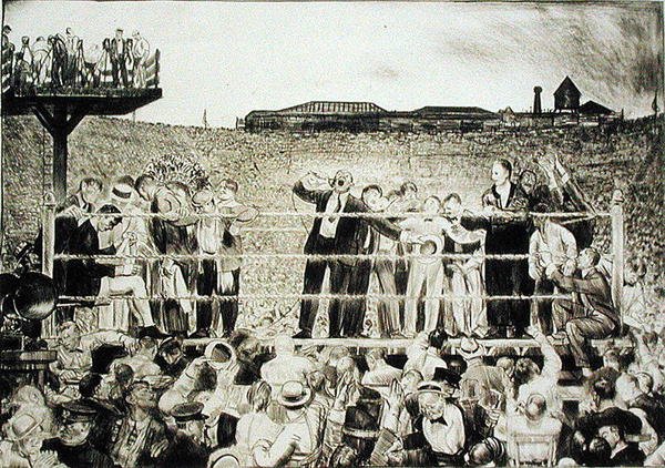 Presentando a Georges Carpentier (1894-1975): la pelea Dempsey-Carpentier de George Wesley Bellows