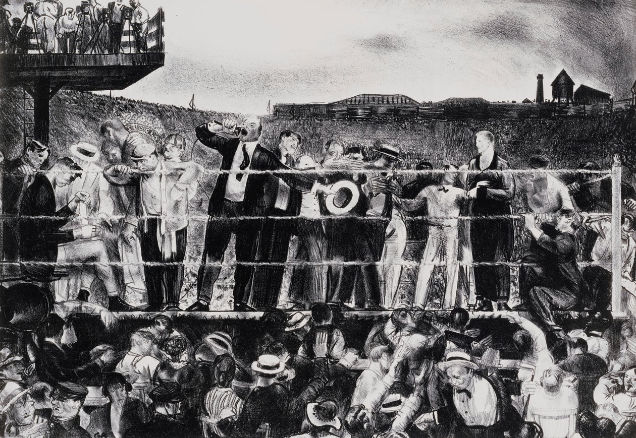 Presentando a Georges Carpentier, 1921 de George Wesley Bellows