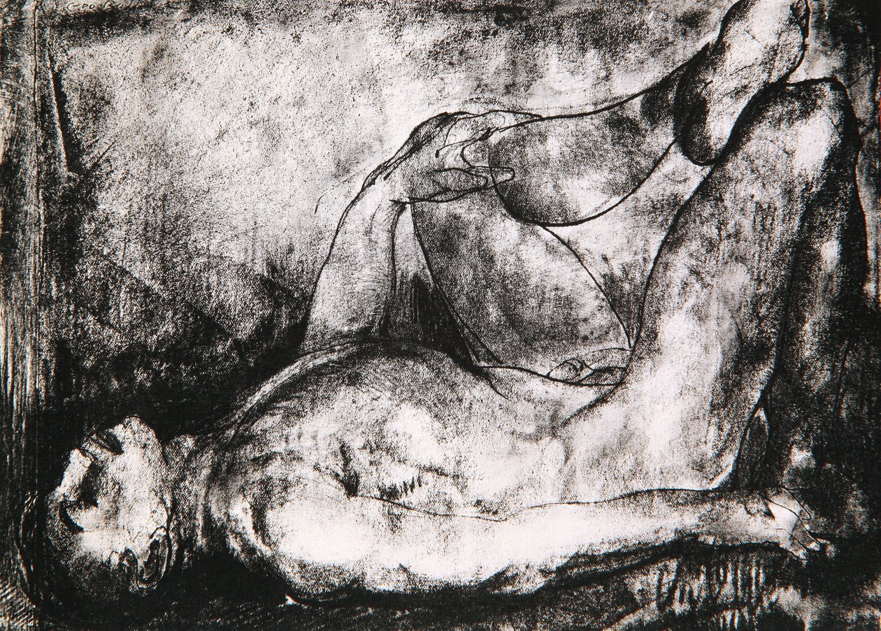 Hombre de espaldas, desnudo, c.1916 de George Wesley Bellows