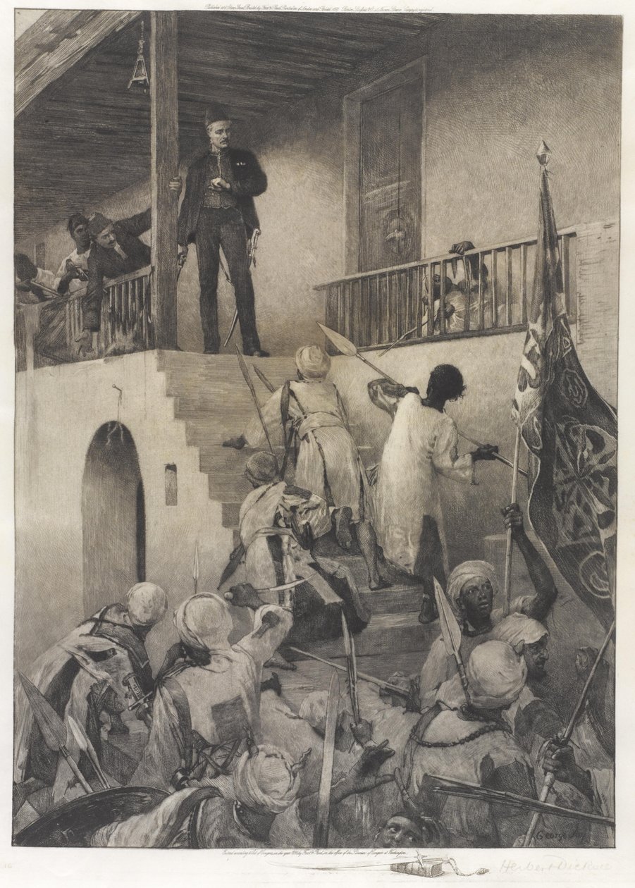 La muerte del General Gordon a manos de los seguidores del Mahdi, 26 de enero de 1885 de George William Joy