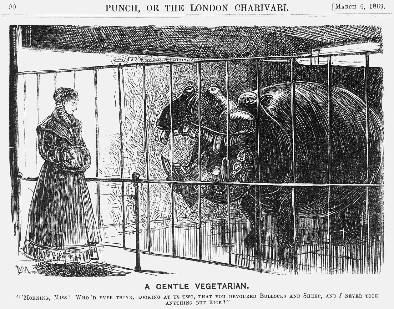 Un Vegetariano Gentil, 1869 de George du Maurier