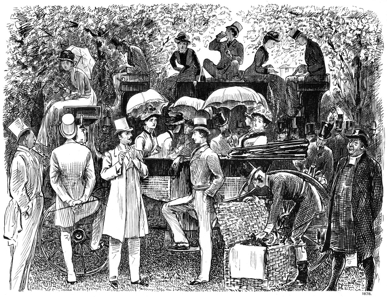 Un recuerdo del campo de cricket de Lords Eton vs Harrow, 1878 1891 de George du Maurier