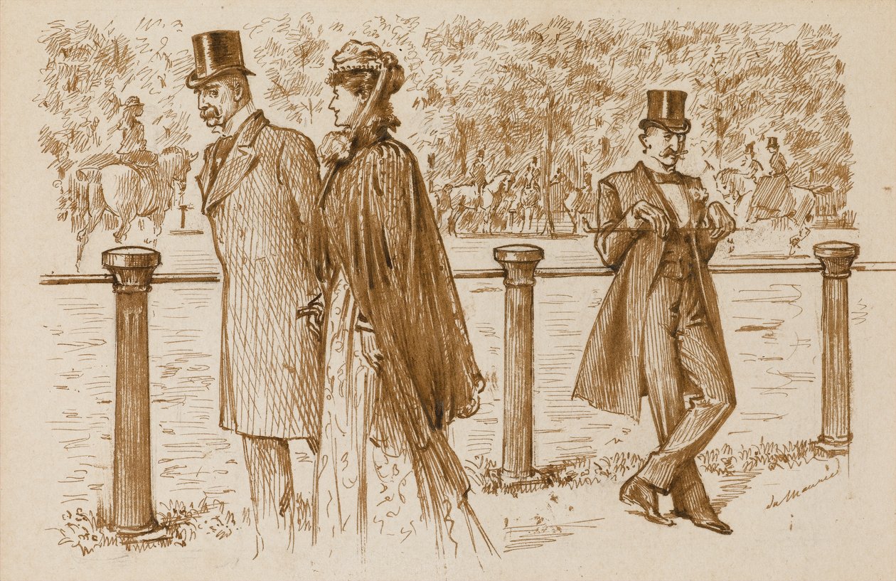 De paso: Ese es Bounderson, ¿no? ¡Debería haber sido ahogado como un cachorro!, Punch Magazine, 23 de julio de 1892 de George du Maurier