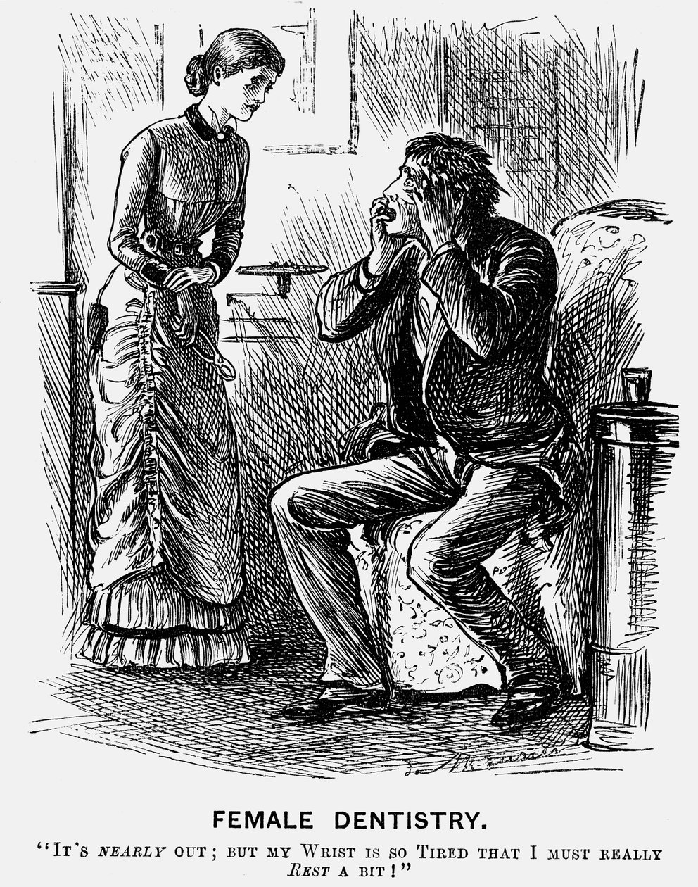 Dentistería Femenina de George du Maurier