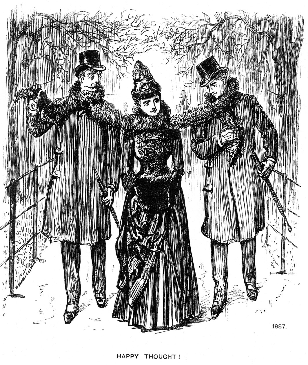 ¡Pensamiento feliz!, 1887 1891 de George du Maurier