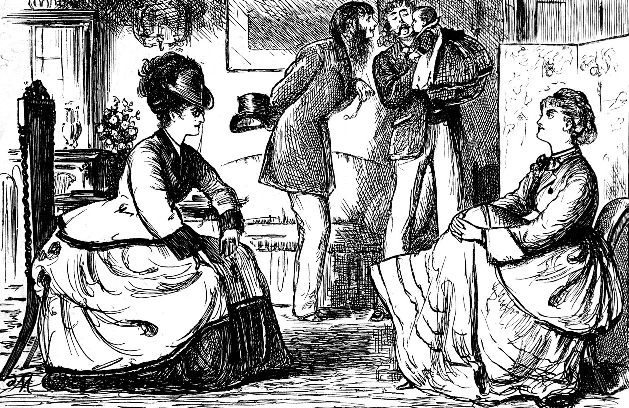 Parejas inglesas de clase alta de George du Maurier